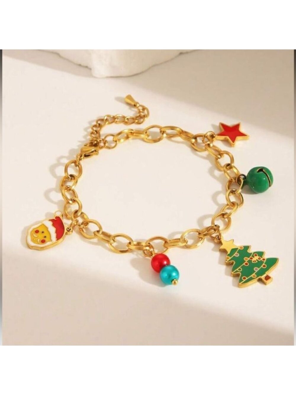 Christmas 🤶 Gold Charm Bracelet Q220